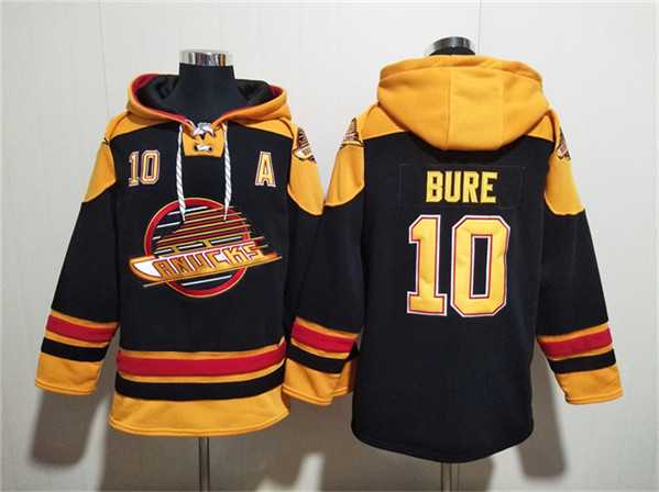 Men's Vancouver Canucks #10 Pavel Bure Black Ageless Must-Have Lace-Up Pullover Hoodie,We sell and wholesale Men's Vancouver Canucks #10 Pavel Bure Black Ageless Must-Have Lace-Up Pullover Hoodie on line form chian!